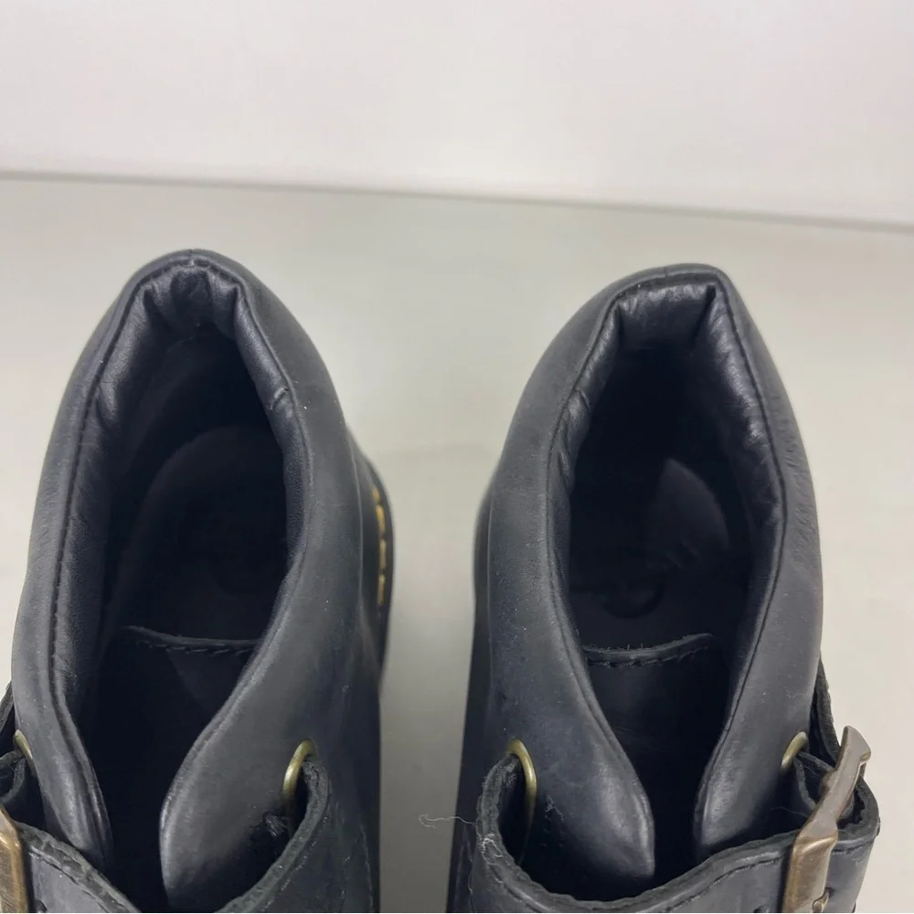 Dr. Martens Coppola Platform Ankle Boots Buckle Black Women's Size 5 Whimsigoth